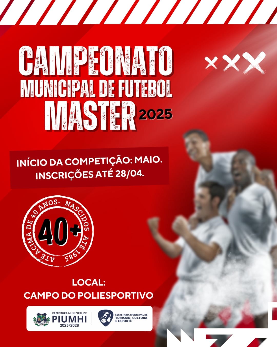 DEPARTAMENTO DE ESPORTES INICIA INSCRIÇÕES PARA CAMPEONATO DE FUTEBOL MASTER DEPARTAMENTO DE ESPORTES INICIA INSCRIÇÕES PARA CAMPEONATO DE FUTEBOL MASTER