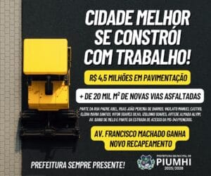 CIDADE MELHOR SE CONSTRÓI COM TRABALHO! CIDADE MELHOR SE CONSTRÓI COM TRABALHO!